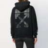Off-White bomullsgenser med hette, svart