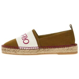 Off-White Bookish Slip-On Espadrilles «Brown White»