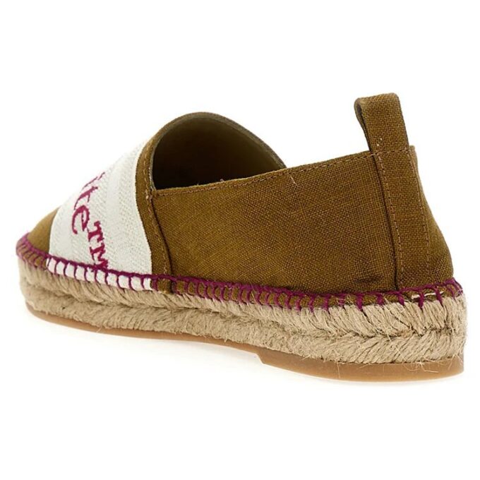 Off-White Bookish Slip-On Espadrilles «Brown White»