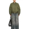 Off-White brodert nylon bomberjakke