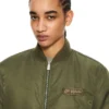 Off-White brodert nylon bomberjakke