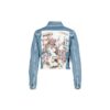 Off-White C/O Virgil Abloh Blue Flower Shop kort Denim-jakke Blå