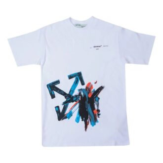 Off-White c/o Virgil Abloh Brushstroke Arrows Tomboy T-skjorte Hvit