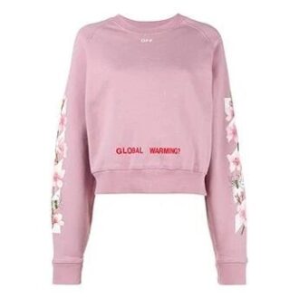 Off-White C O Virgil Abloh FW Cherry Blossom kort bomulls-genser