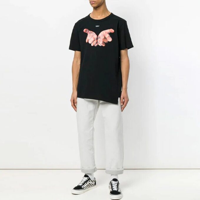 Off-White C/O VIRGIL ABLOH kortærmet svart T-skjorte for menn