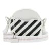 Off-White c/o Virgil Abloh Stripe Printing Circular White Skuldervesk