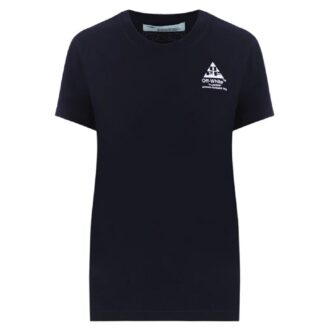 Off-White Carryover T-skjorte med passform «Black Flower Pattems»