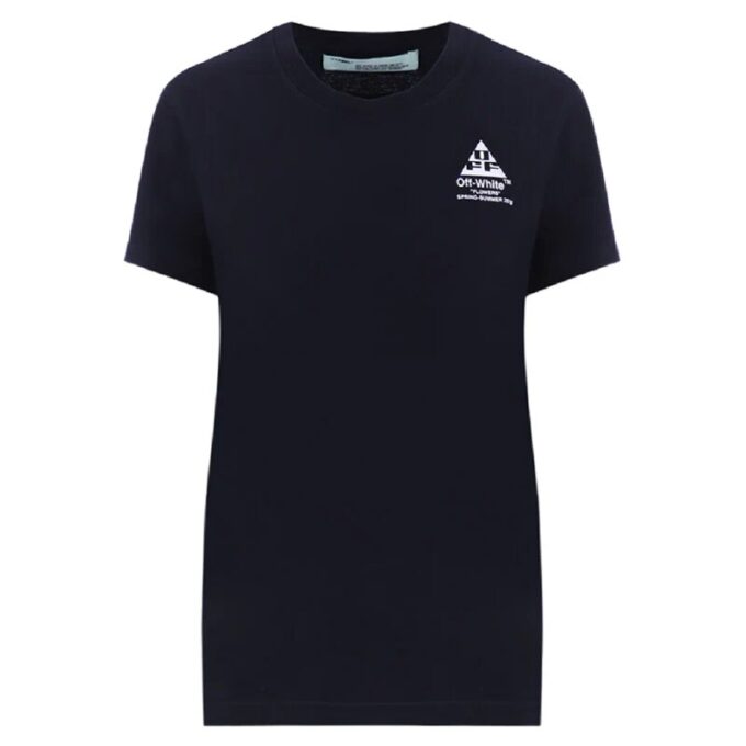 Off-White Carryover T-skjorte med passform «Black Flower Pattems»