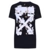 Off-White Carryover T-skjorte med passform «Black Flower Pattems»