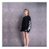 Off-White Casual Colorblock Logo Rundhalset Pullover-Hettegenser Svart