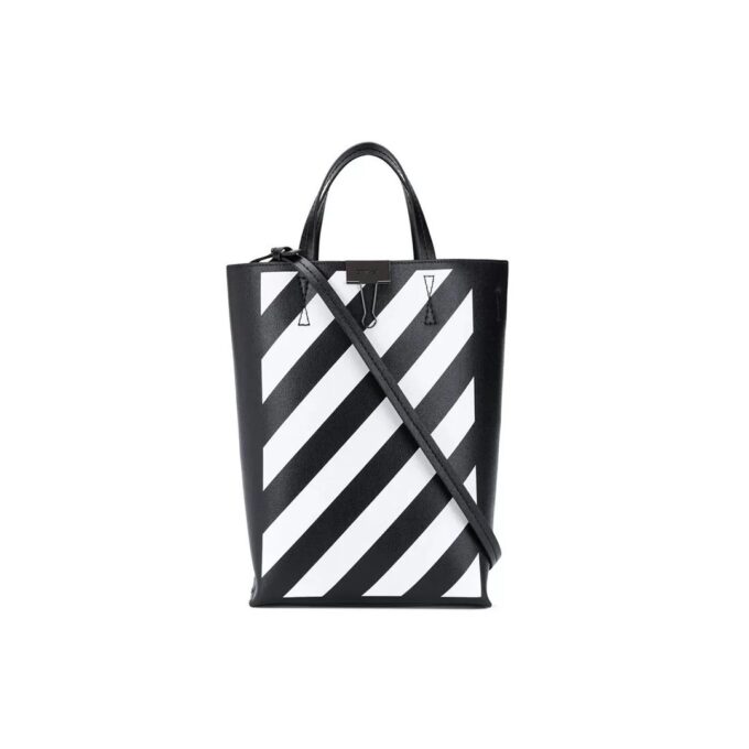 Off-White Deceleration skinnveske i bøtteform, svart