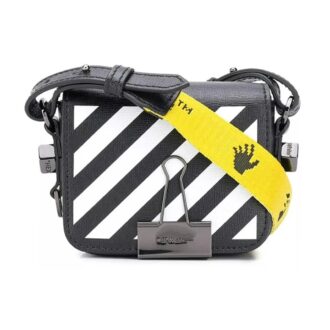 Off-White Deceleration skinnveske, liten størrelse, svart