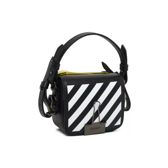 Off-White Deceleration skinnveske, liten størrelse, svart