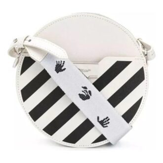 Off-White Deceleration Stripe skinnveske hvit