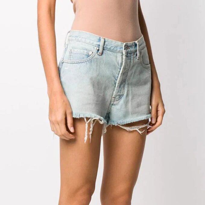 Off-White Denim Lysblå Shorts
