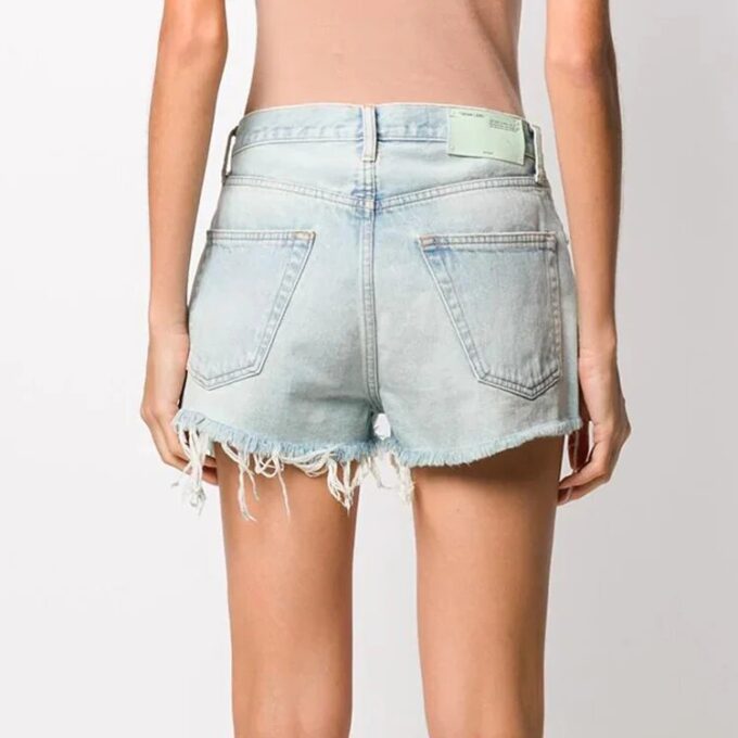 Off-White Denim Lysblå Shorts