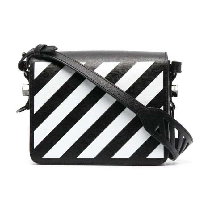 Off-White Diag Flap Bag «Black White»