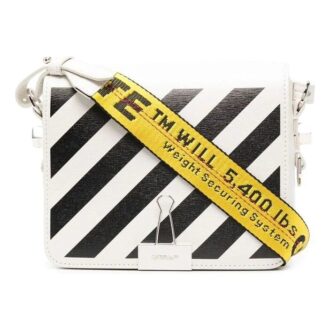 Off-White Diag Logo-plaque skulderveske «White Black»