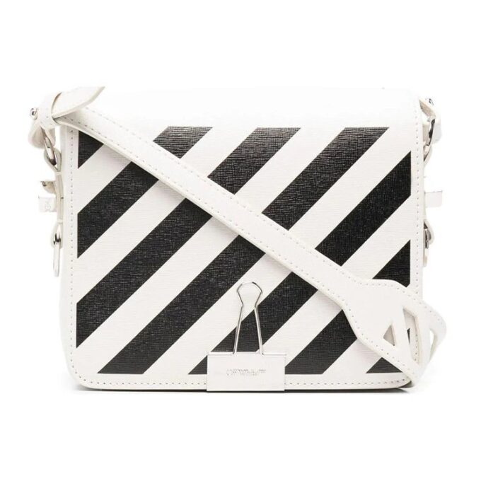 Off-White Diag Logo-plaque skulderveske «White Black»