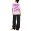 Off-White Diag-Print kortærmet T-skjorte «Light Pink»