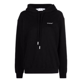 Off-White Diag Regular Hoodie «Black White»