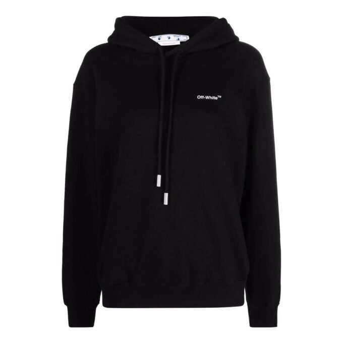 Off-White Diag Regular Hoodie «Black White»