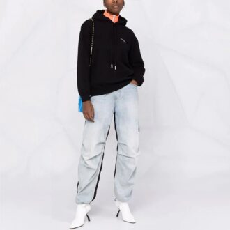 Off-White Diag Regular Hoodie «Black White»
