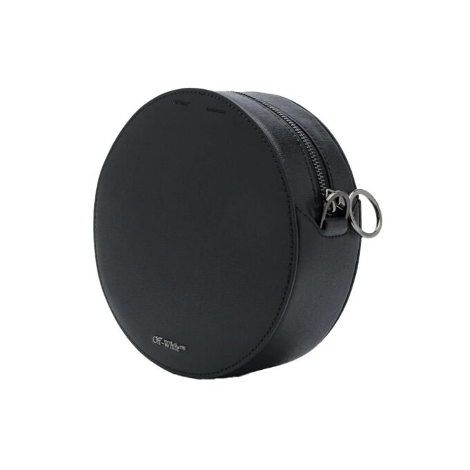 Off-White Diag rund skulderveske, svart