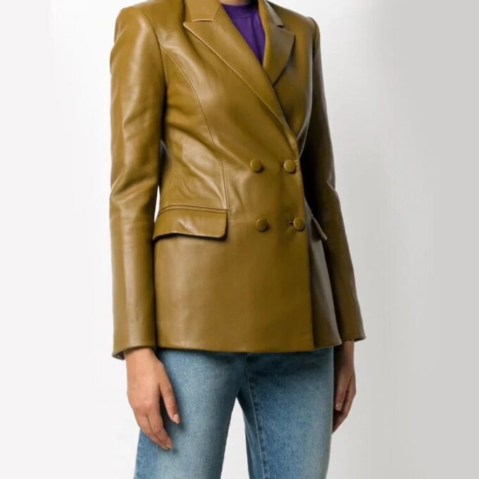 Off-White dobbeltradet blazer med spisse etiketter