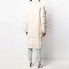 Off-White ensfarget frakk, løs passform, kremhvit