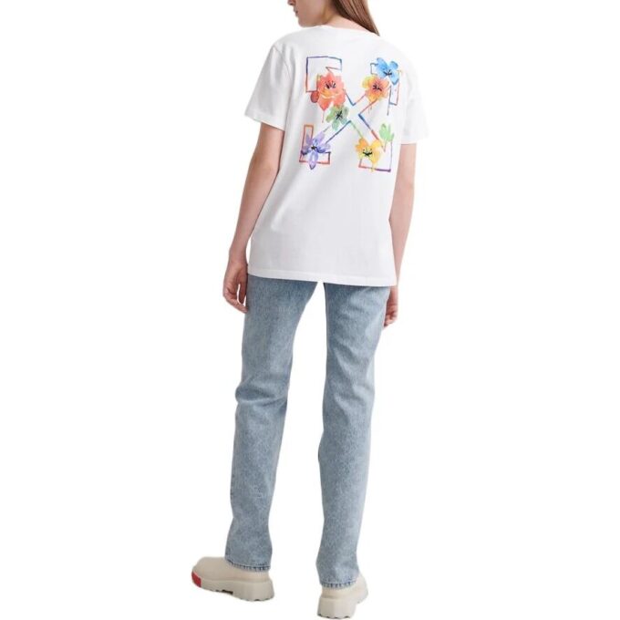 Off-White Floral Arrow kortærmet T-skjorte «White»