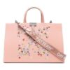 Off-White Flowers Arrow Pattern håndveske Rosa