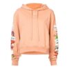 Off-White Flowers Printing Hoodie Loose Fit Rosa Rød