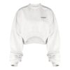 Off-White For All Helvetica Crop Over Crewneck «White Black»