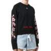 Off-White Fw17 Rundhalset genser med broderi av kirsebærblomster
