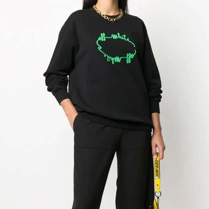 Off-White FW20 logo Strikket Løs Svart