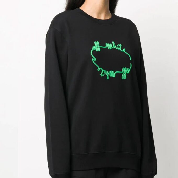 Off-White FW20 logo Strikket Løs Svart