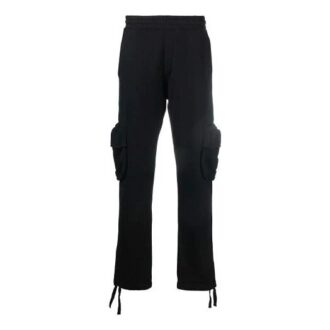 Off-White FW21 Arrow Cargo Casual-bukser for menn, løs passform, svart