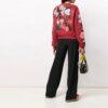 Off-White genser med blomstertrykk, burgunder