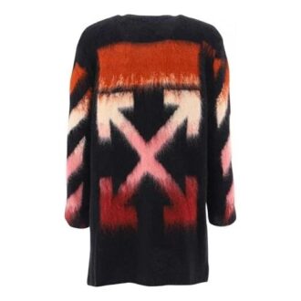 Off-White geometrisk gradient mohairgenser svart