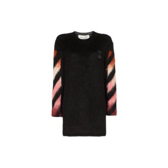 Off-White geometrisk gradient mohairgenser svart