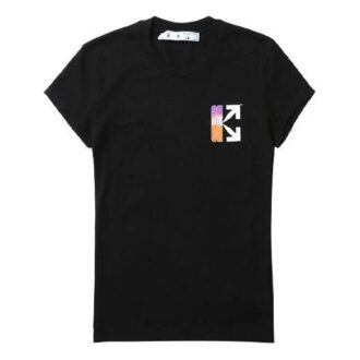 Off-White Gradient Carryover T-skjorte med passform «Black Multicolor»