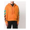 Off-White Herre 3D-logo hettegenser i strikk, oransje