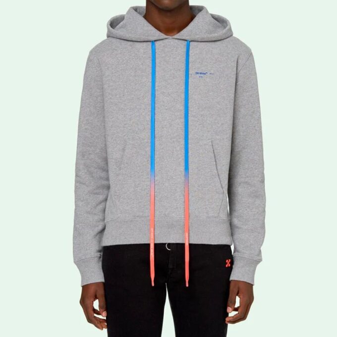 Off-White Herre Akrylpiler Slim Flerfarget Piletrykk Grå