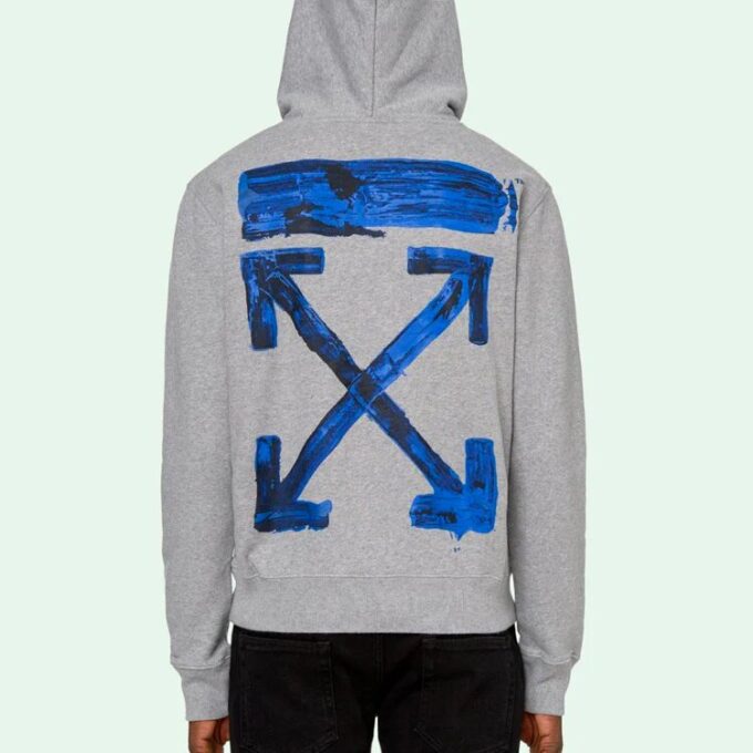 Off-White Herre Akrylpiler Slim Flerfarget Piletrykk Grå