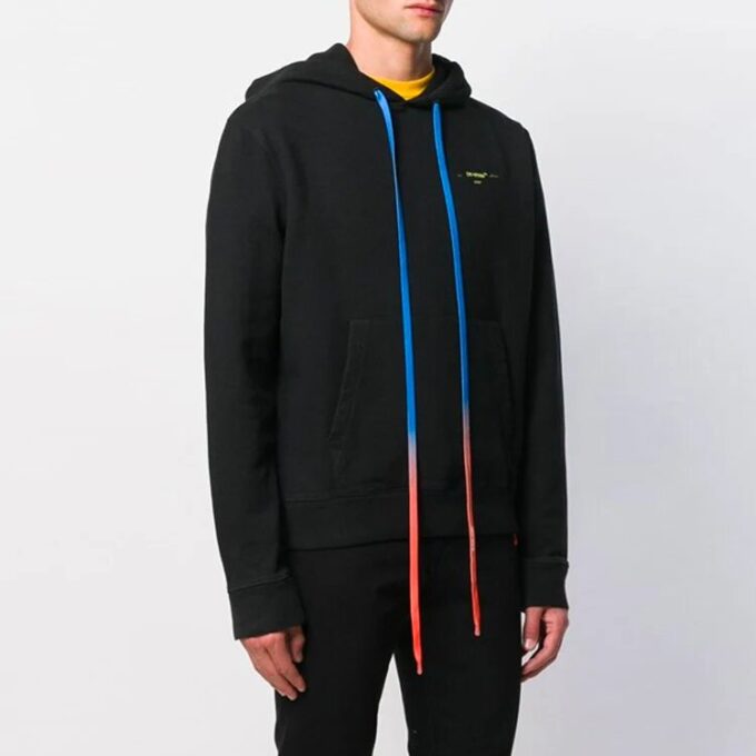 Off-White Herre Akrylpiler Slim Flerfarget Piletrykk Svart