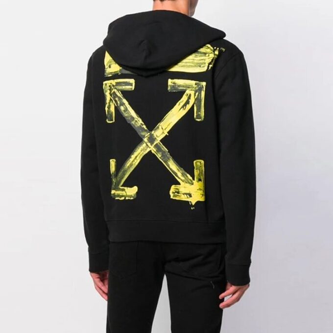 Off-White Herre Akrylpiler Slim Flerfarget Piletrykk Svart