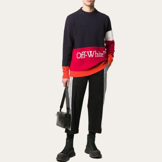 Off-White Herre Alfabet-logo Strikk
