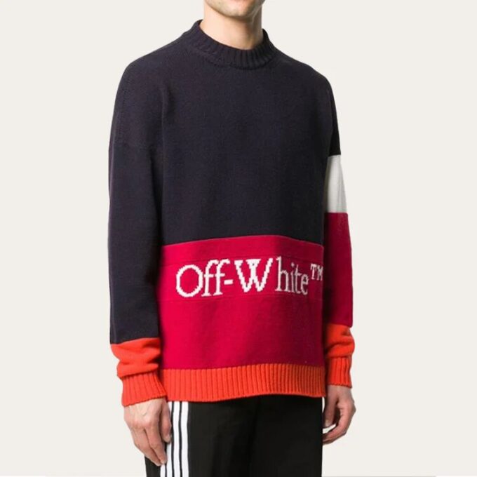 Off-White Herre Alfabet-logo Strikk