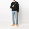 Off-White Herre Alfabetlogo Mønster Langermet Løs Passform Svart